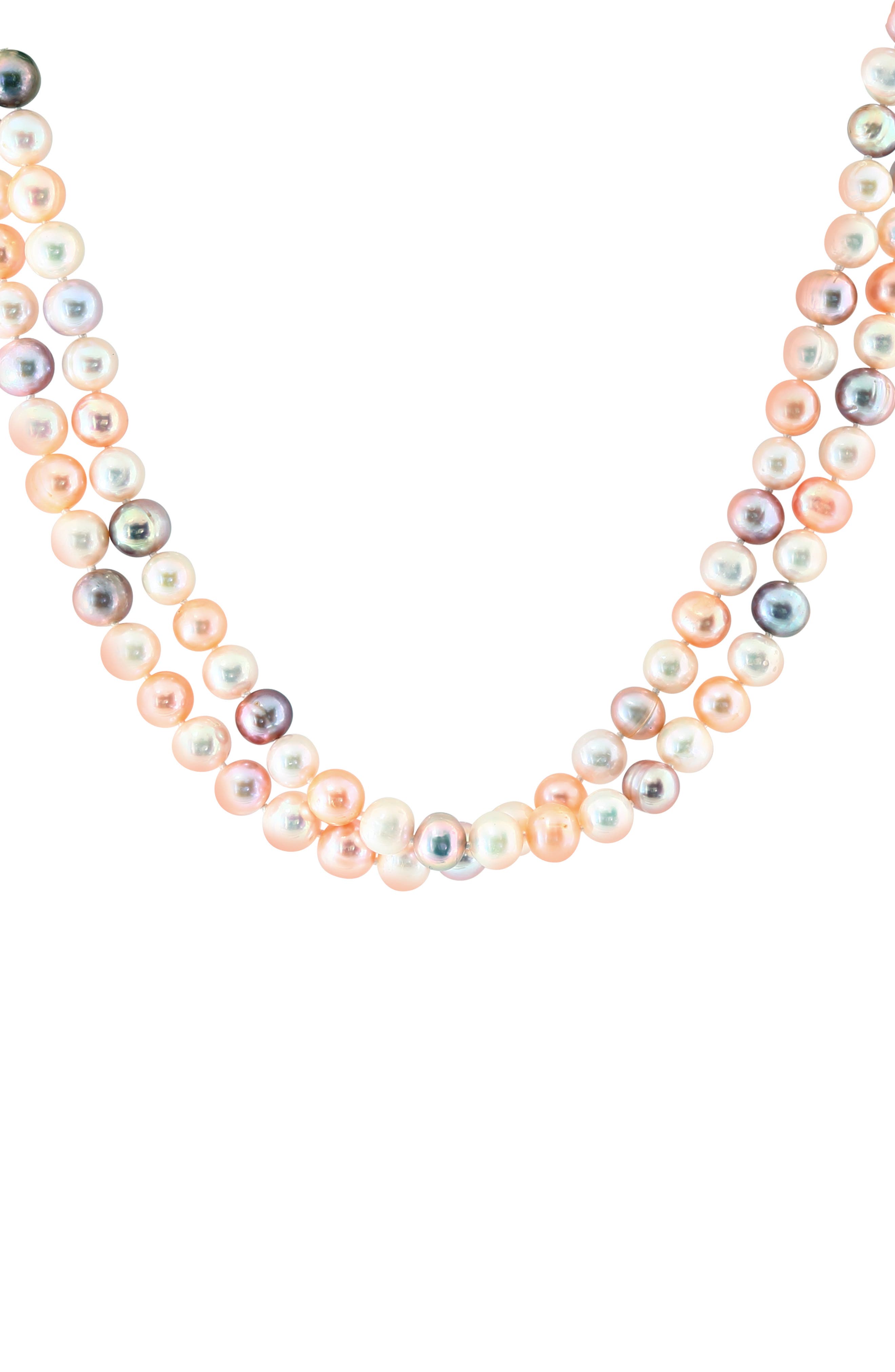 EFFY Sterling Silver 8–9mm Multicolor Freshwater Pearl Long Necklace