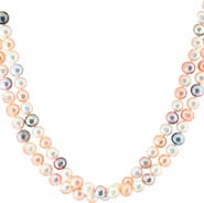 EFFY Sterling Silver 8–9mm Multicolor Freshwater Pearl Long Necklace