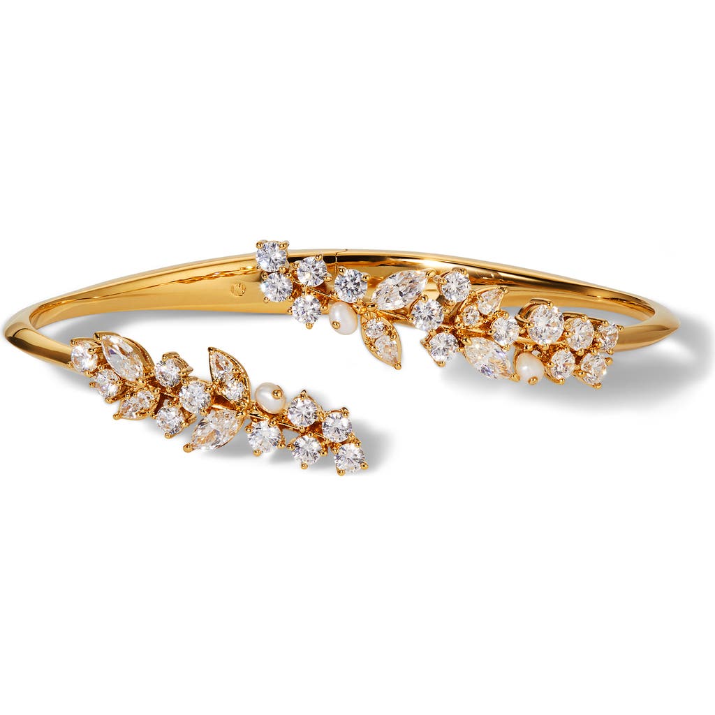 NADRI NADRI RAVISH LAUREL GENUINE PEARL & CUBIC ZIRCONIA CUFF