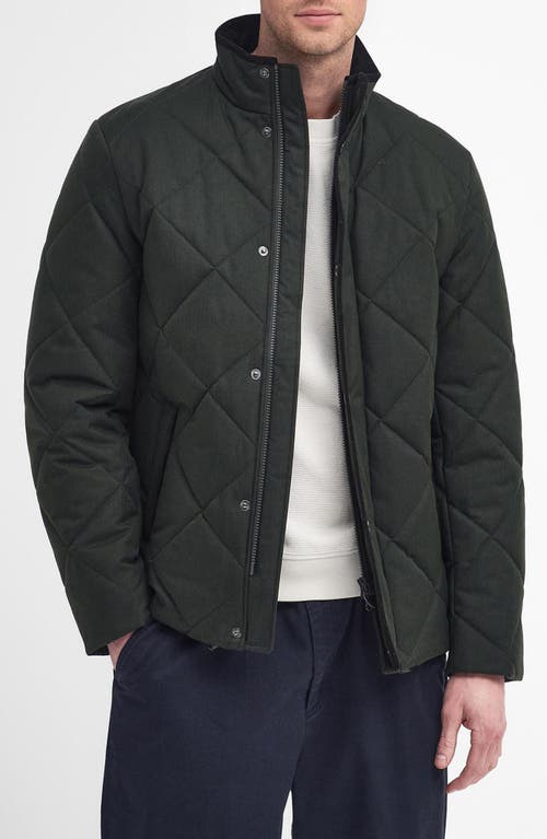 Barbour Embelton Quilted Herringbone Jacket in Sage Green 