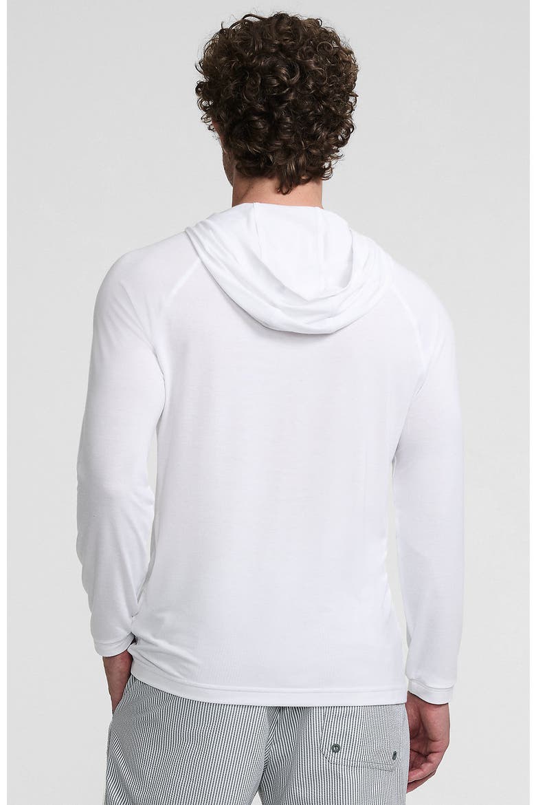 Cooling Long Sleeve UPF 50 Hooded Swim Tee Rash Guard, Alternate, color, White