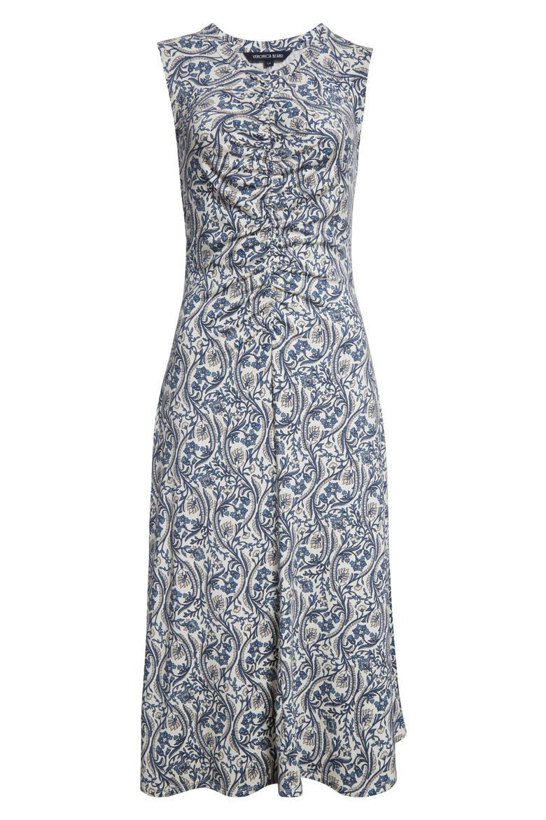 Gale Floral Paisley Dress, Alternate, color, DOVE MULTI