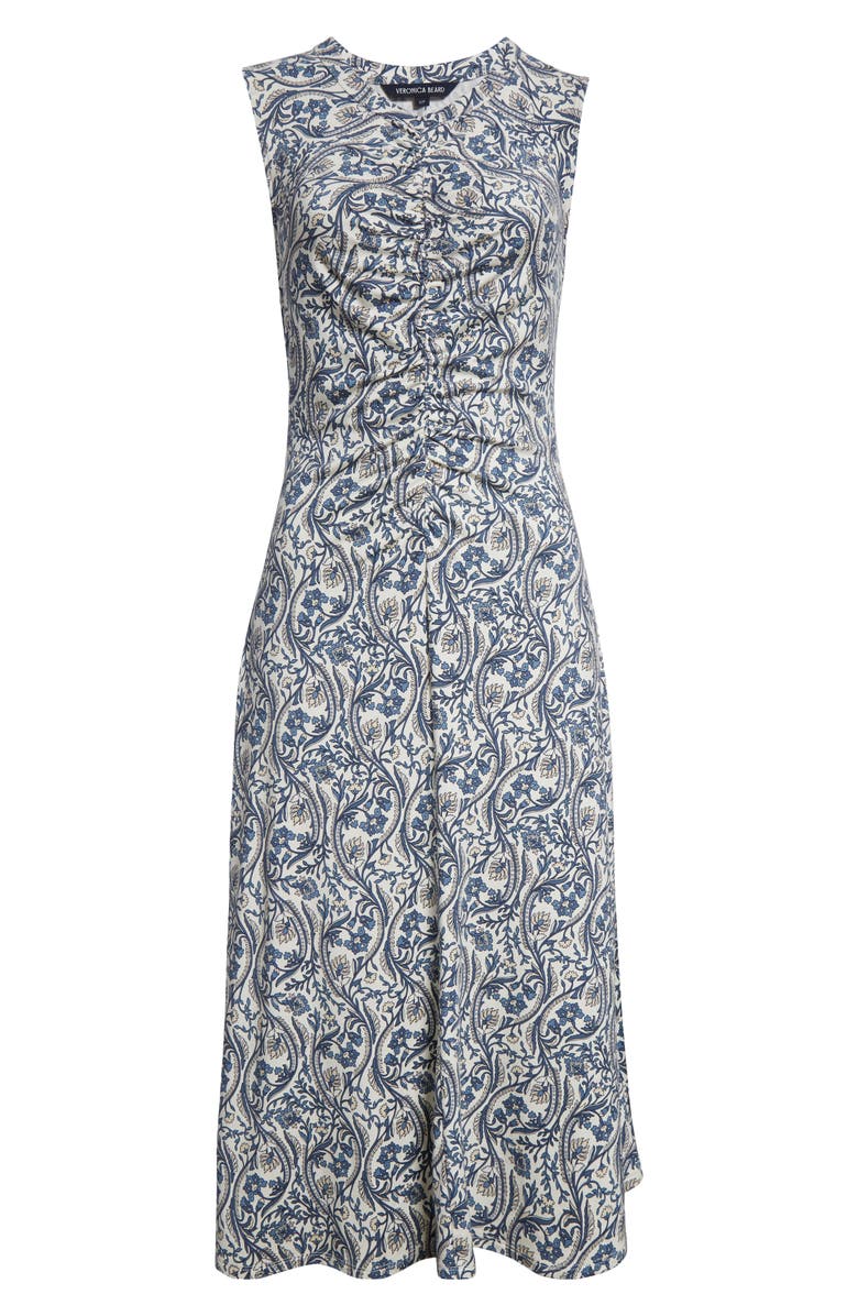 Veronica Beard Gale Floral Paisley Dress, Alternate, color, Dove Multi
