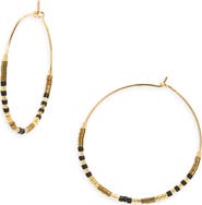 Nordstrom Bead Accent Hoop Earrings