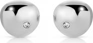 Ettika Polished Pebble Cubic Zirconia Stud Earrings
