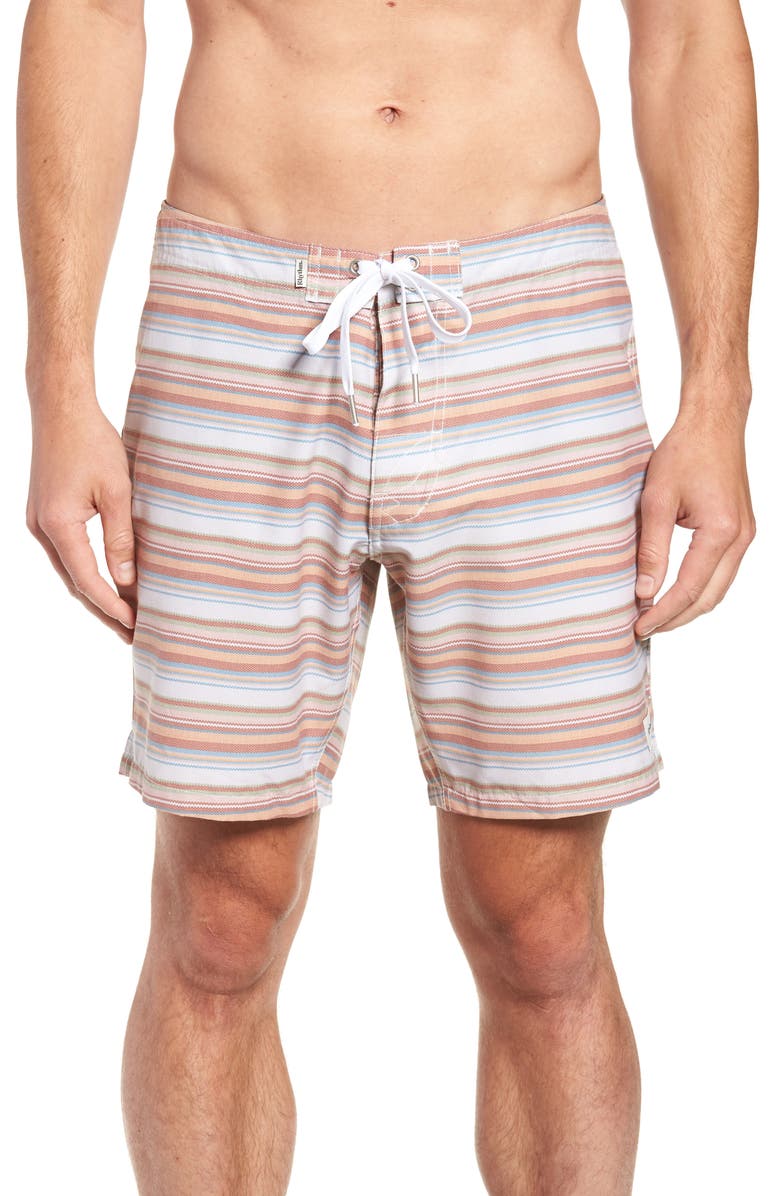 Rhythm Tuscan Stripe Swim Trunks, Main, color, 