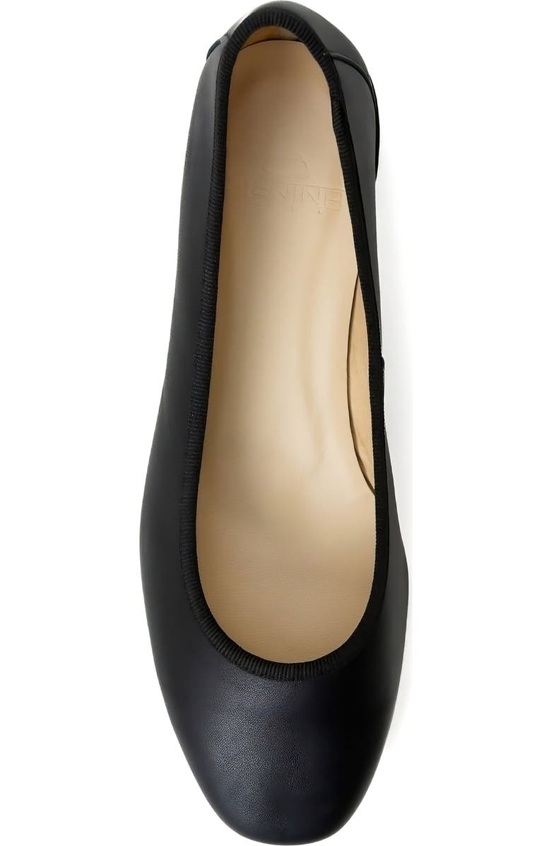 Menina Step Isa Leather Ballet Flat, Alternate, color, Black