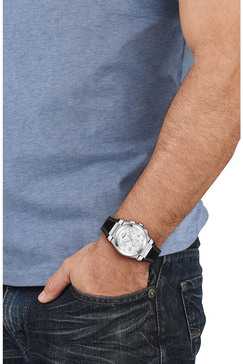 Vega Chronograph Swiss Quartz Watch, 40mm, Alternate, color, STAINLESS STEEL