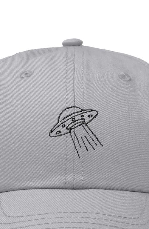 Dalix Ufo Embroidered Adjustable Dad Cap In Gray