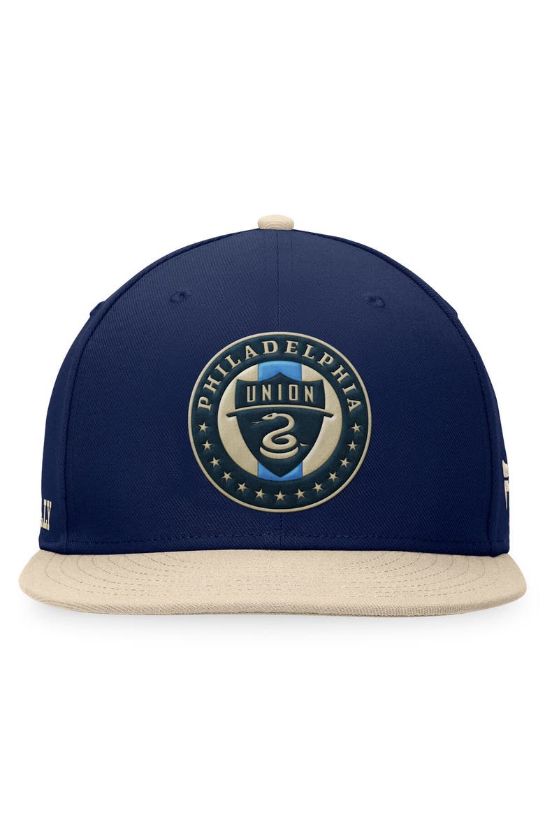 FANATICS Men's Fanatics Branded Navy/Gold Philadelphia Union Downtown Snapback Hat, Alternate, color, 