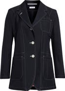 Thom Browne Topstitched Longline Blazer