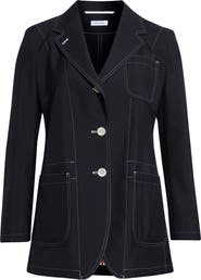 Thom Browne Topstitched Longline Blazer