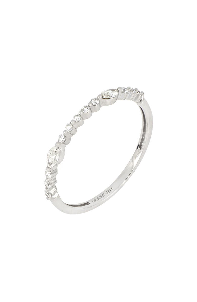 Bony Levy Maya 18K White Gold Diamond Stackable Ring, Main, color, 18K White Gold