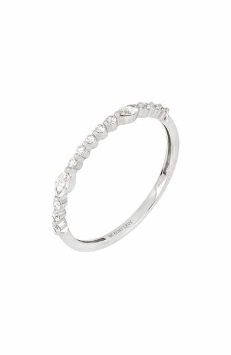 Bony Levy Maya 18K White Gold Diamond Stackable Ring