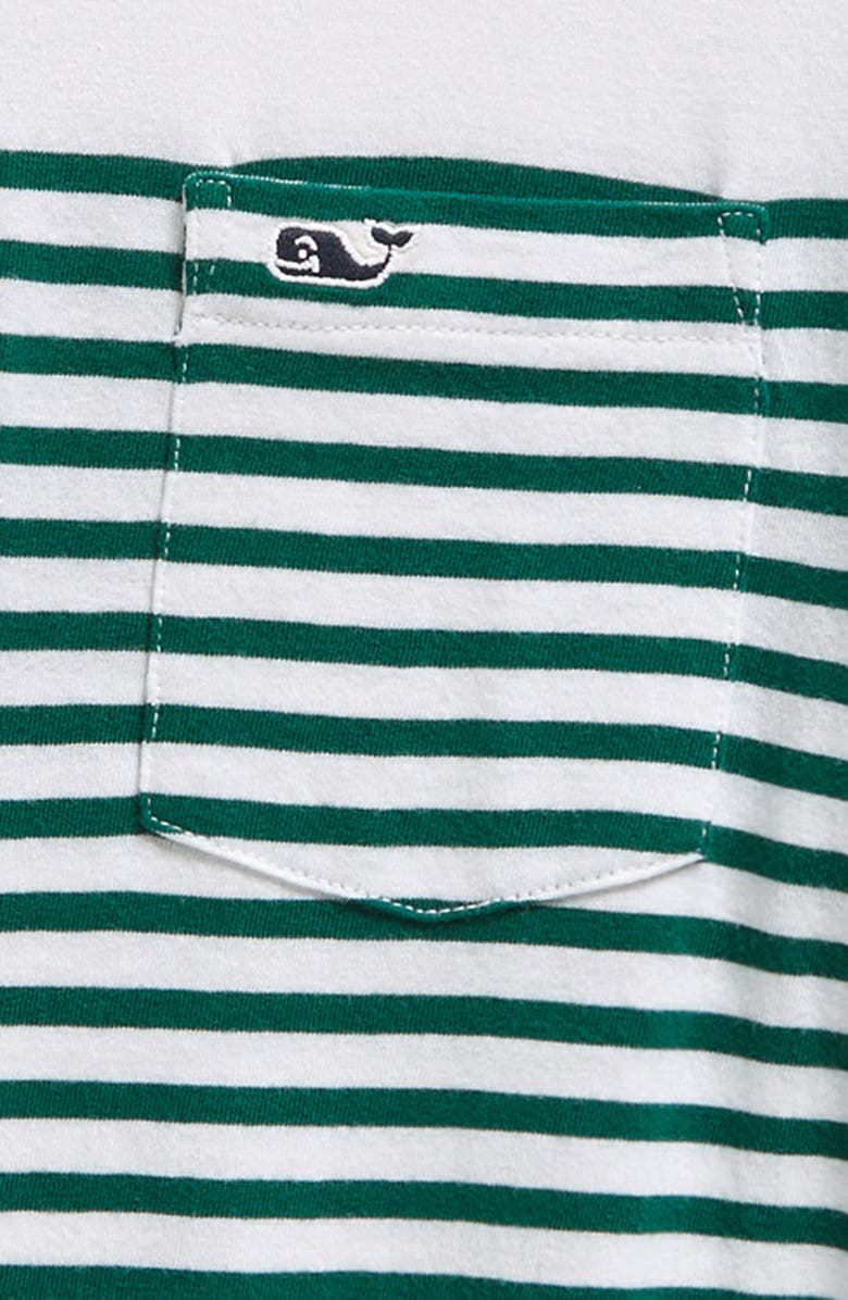 vineyard vines Kids' Island Stripe Pocket Polo, Alternate, color, Turf Green