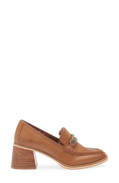 Korks Camilla Block Heel Loafer In Brown