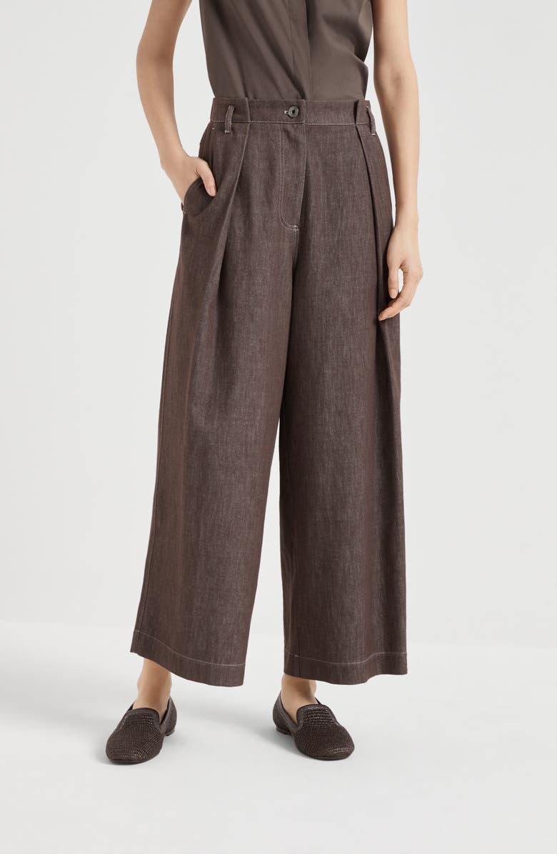 Brunello Cucinelli A-line trousers, Alternate, color, 