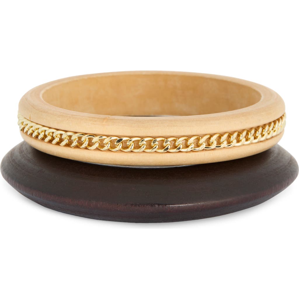 Leith Set Of 2 Wood Bangles