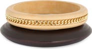 Leith Set of 2 Wood Bangles