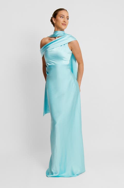 Drape One Shoulder Bridesmaid Dress