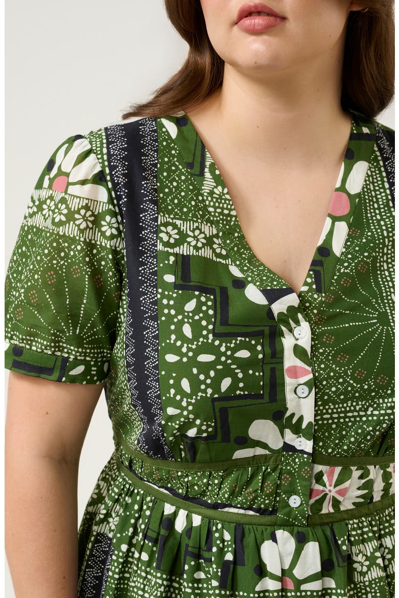 Ethereal Print Maxi Dress, Alternate, color, GREEN TILE