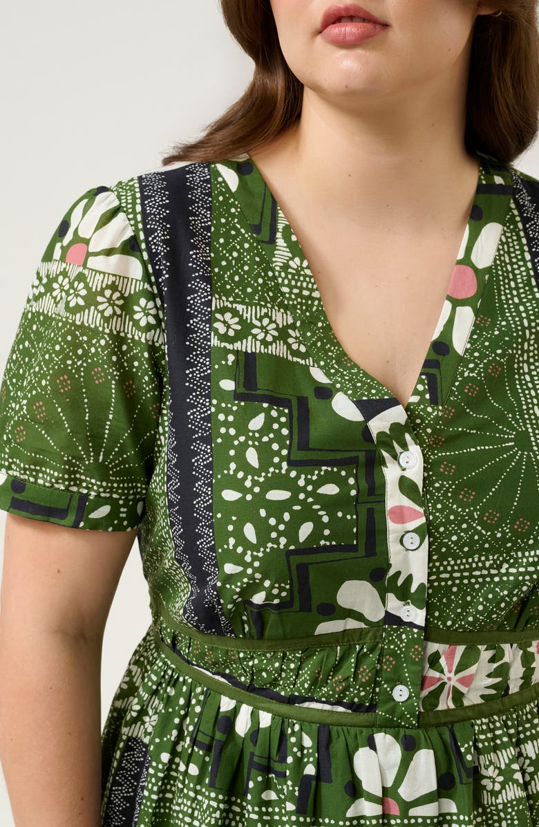 Estelle Ethereal Print Maxi Dress, Alternate, color, Green Tile