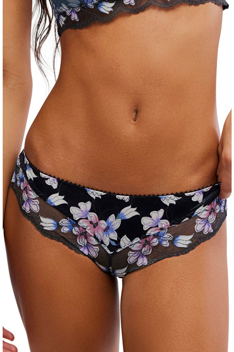 Printed Lace Bikini, Main, color, NIGHT BLOOM COMBO