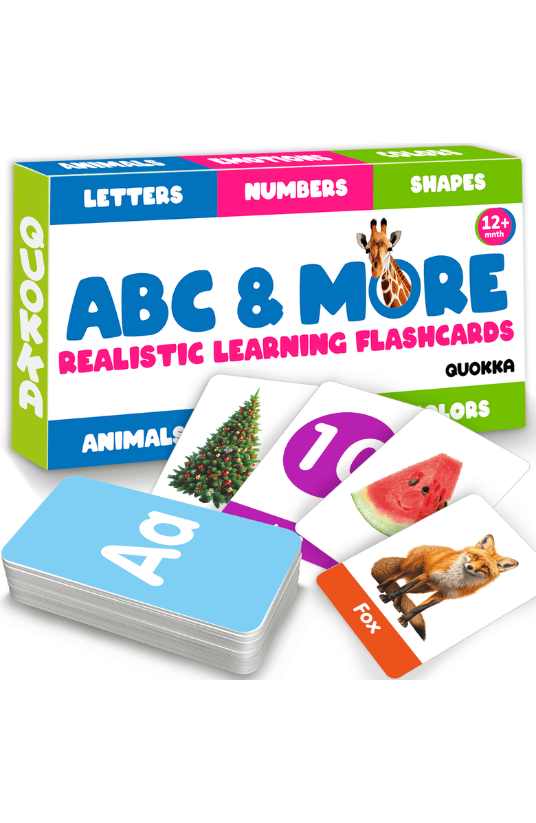 Quokka Sight Words and Learning Flash Cards for Kids, Main, color, Realistic 60 Pcs