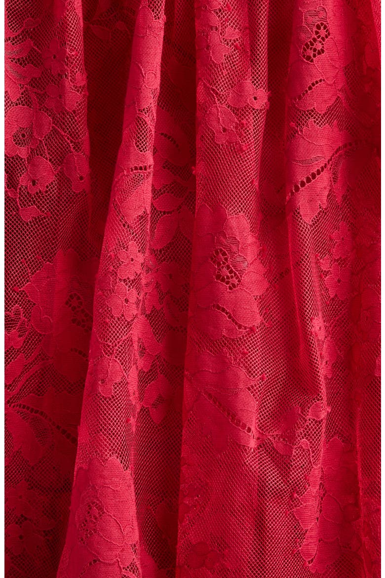 Luna Twist Lace Gown, Alternate, color, FUCHSIA