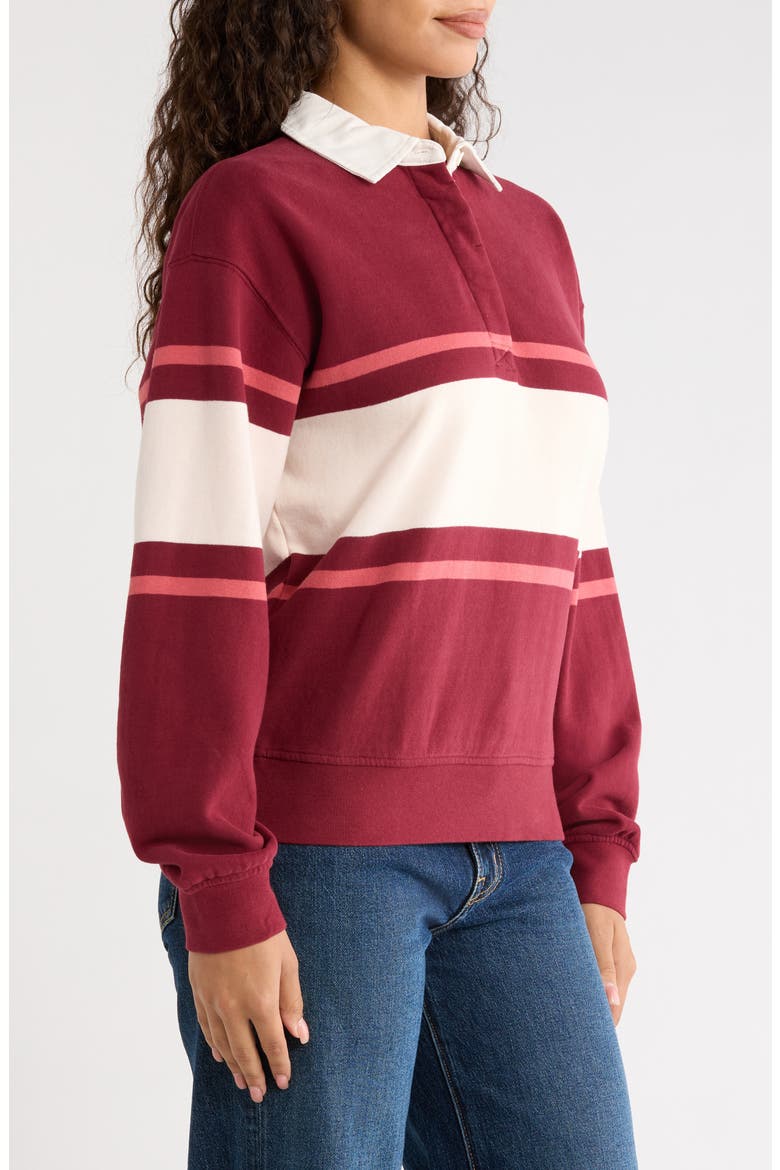 Relaxed Cloud 9 Colorblocked Polo, Alternate, color, CABERNET