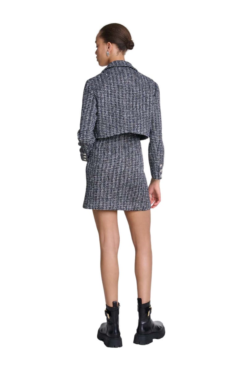 maje 2-in-1 tweed dress, Alternate, color, 