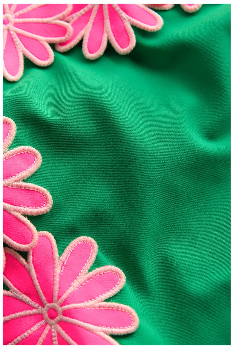 Kids' Appliqué One-Piece Swimsuit, Alternate, color, DAISY APPLIQUE