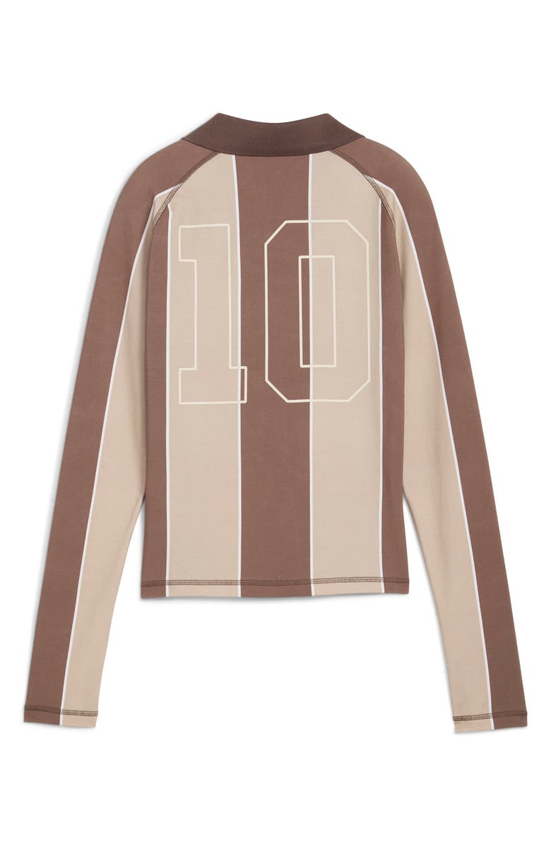 PUMA x KidSuper Long Sleeve Cotton Goalie Jersey, Alternate, color, Flat Bronze