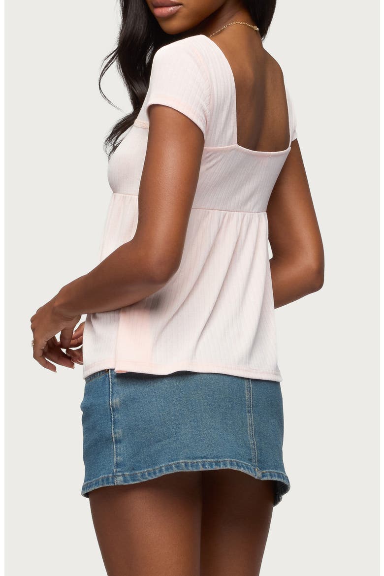 Bette Pointelle Babydoll Top, Alternate, color, LIGHT-PINK