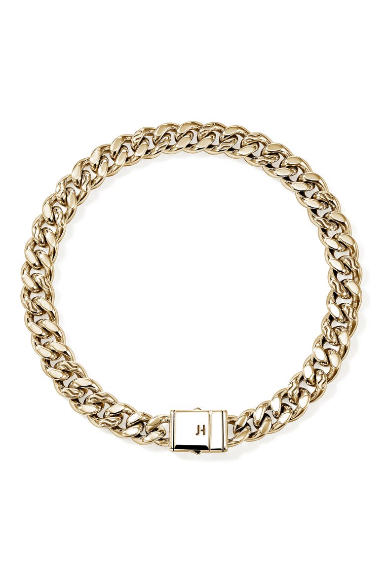 Curb Chain Bracelet, 7mm, Alternate, color, GOLD