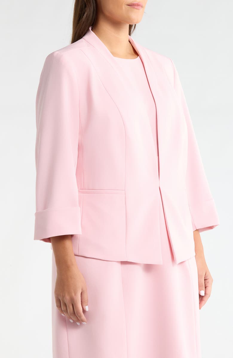 KASPER Cuff Sleeve Blazer, Alternate, color, Tutu Pink