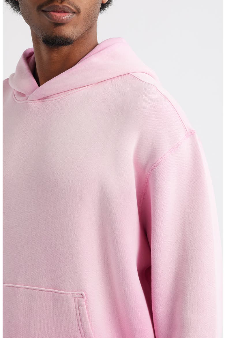 Core Oversize Organic Cotton Brushed Terry Hoodie, Alternate, color, SUN FADED PINK