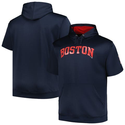 Men's Profile Navy Boston Red Sox Big & Tall Contrast Short Sleeve Pullover Hoodie