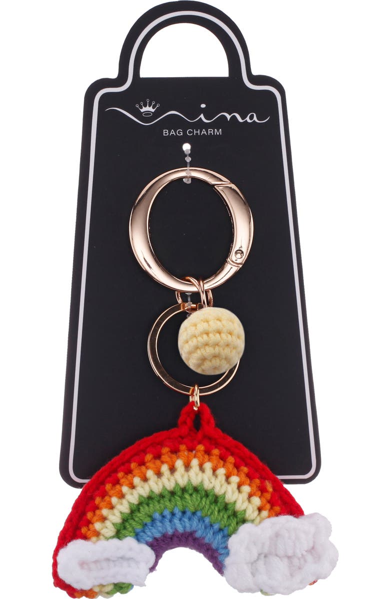 Nina Rainbow Bag Charm, Alternate, color, Rainbow Multi