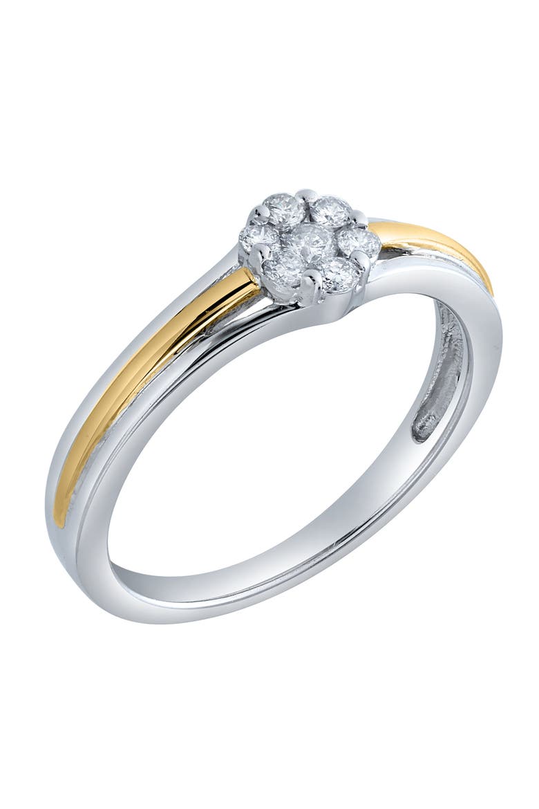 Cherelle 0.20 Ct Natural Diamond 10K Gold Ring, Alternate, color, 10K White Gold
