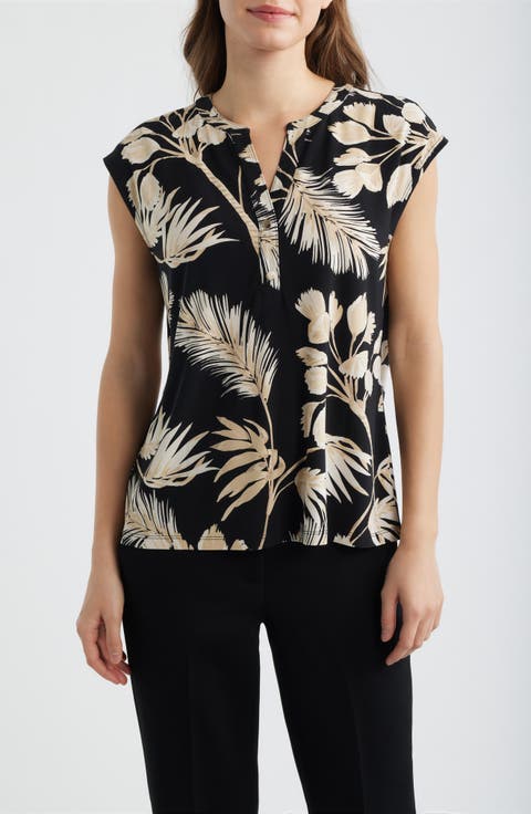 Print Dolman Sleeve Top (Petite)