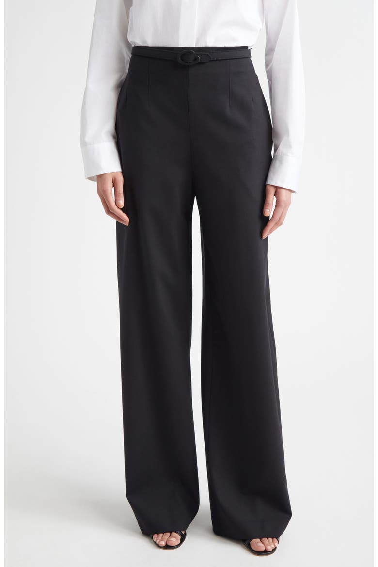 Stretch Wool Pants, Main, color, BLACK