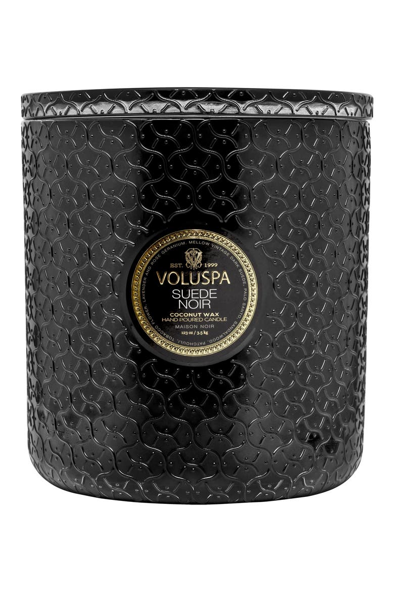 Suede Noir 5-Wick Hearth Candle, Alternate, color, SUEDE NOIR