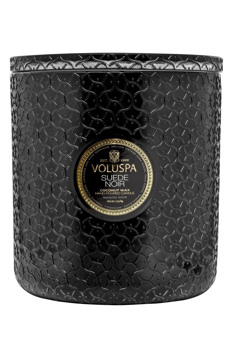 Voluspa Suede Noir 5-Wick Hearth Candle, Alternate, color, 