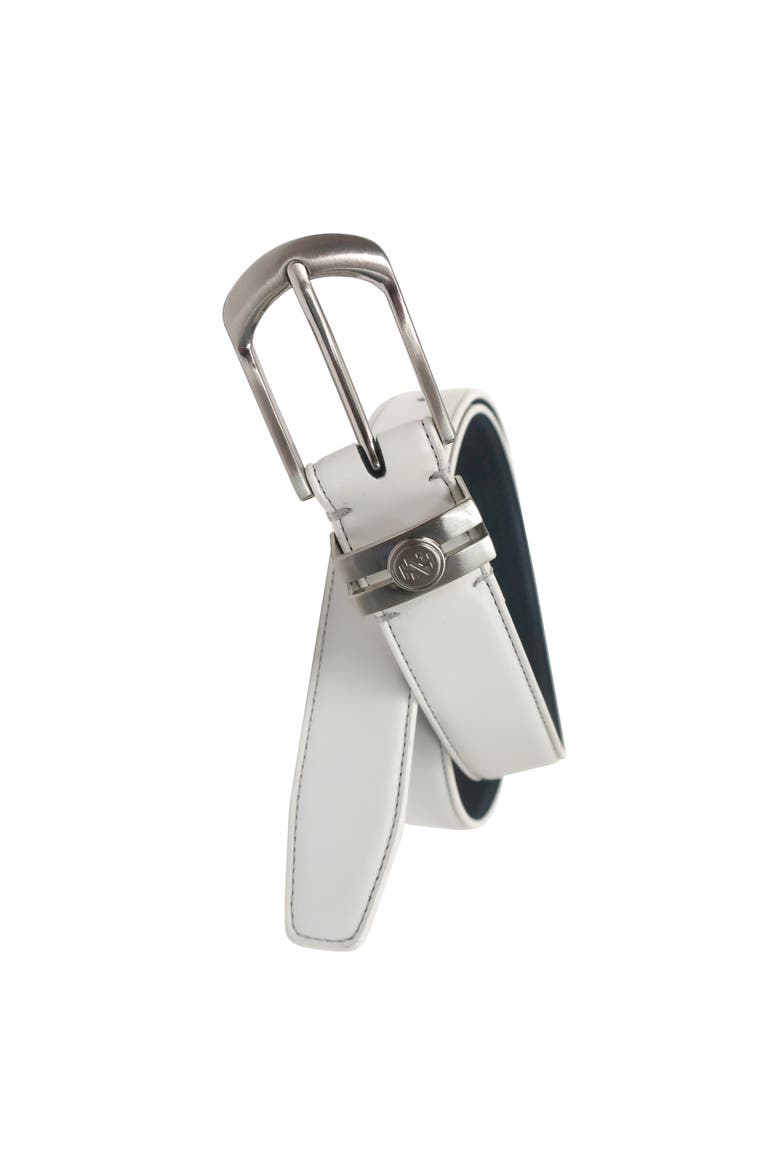 Golf Stretch Comfort Leather Belt Metal Keeper, Main, color, White
