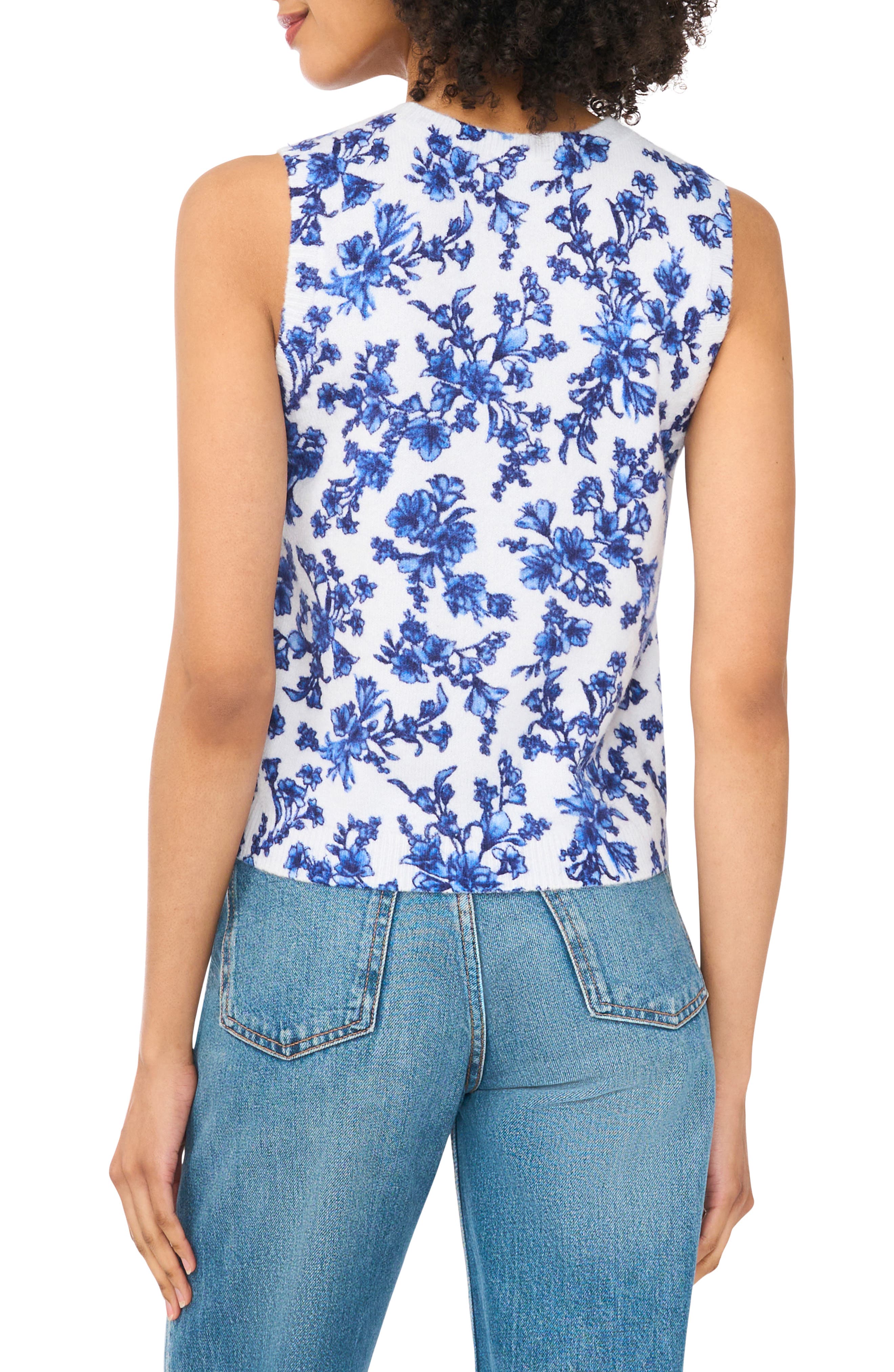 Floral Sleeveless Sweater - image 2