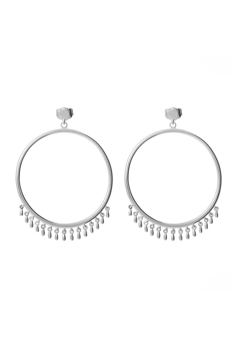 Waterfall Circle Earrings, Main, color, Sterling Silver