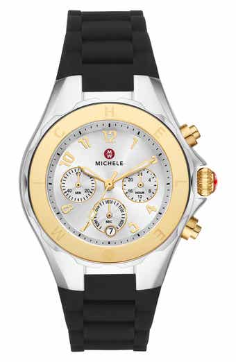 MICHELE Women's White Tahitan Jelly Bean Watch, 40 MM MICHELE Women's White Tahitan Jelly Bean Watch, 40 MM