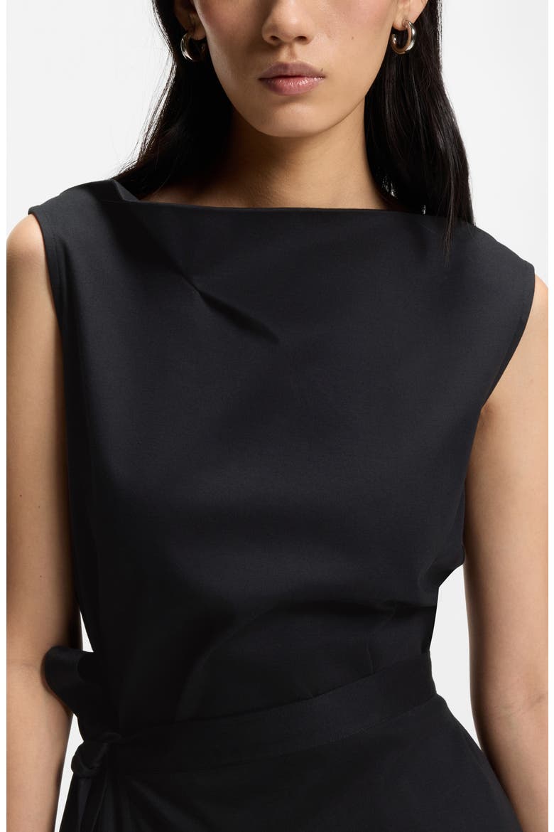 Emiaky Sleeveless Midi Dress, Alternate, color, BLACK