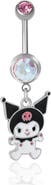 Hello Kitty Kuromi Stainless Steel Dangle Belly Button Ring